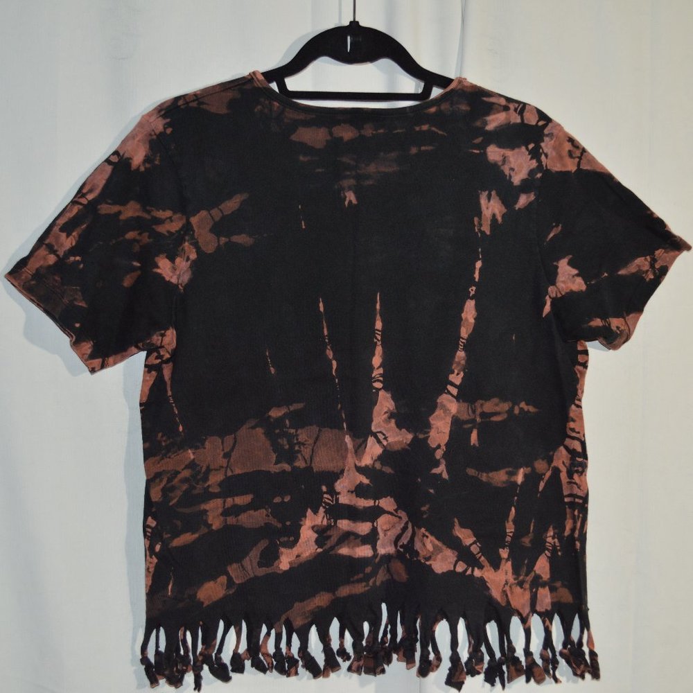 Custom fringe Tie dye top